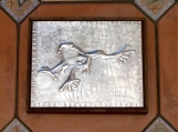 Jumping Frog Wall Hanging Art decor embossed metal wood frame aluminum