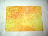 Daffodil Yellow Cotton Batik Quilted Placemats - reversible/three-ply (4 mats)