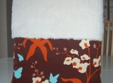 Chocolate Orchid Minky Baby Blanket