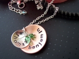 Mom Gift Hand stamped necklace great for Grandmas too