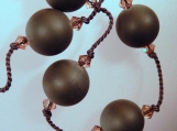 Matte Black Onyx and Smoked Topaz Crystal Necklace