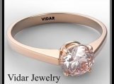 Statement Pink Morganite 14k Rose Gold Engagement Ring