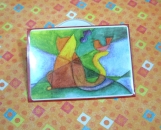 ACEO - Cat Bird art print